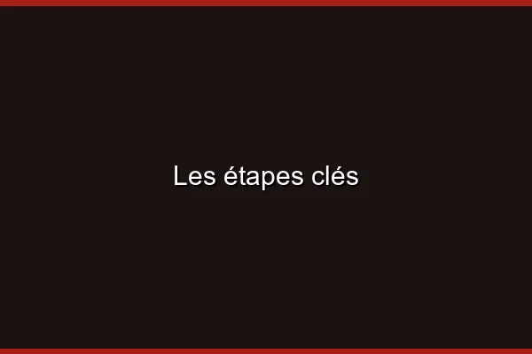 Les étapes clés