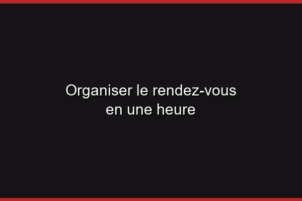 Organiser le rendez-vous en une heure