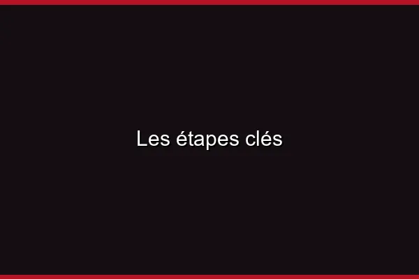 Les étapes clés