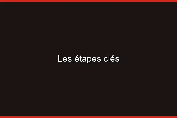 Les étapes clés